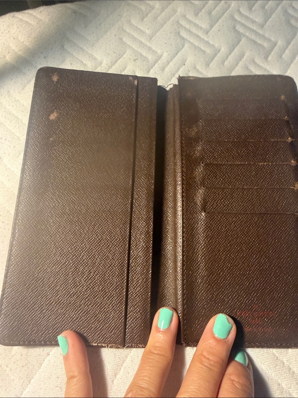 Louis Vuitton Brown Long Leather Wallet